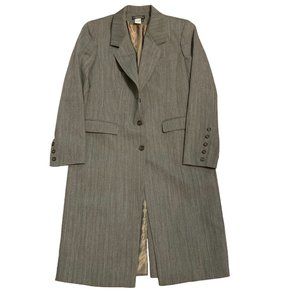 J Peterman Coat Vintage Womens Size 10 Wool Below Knee Button Up Notch Collar